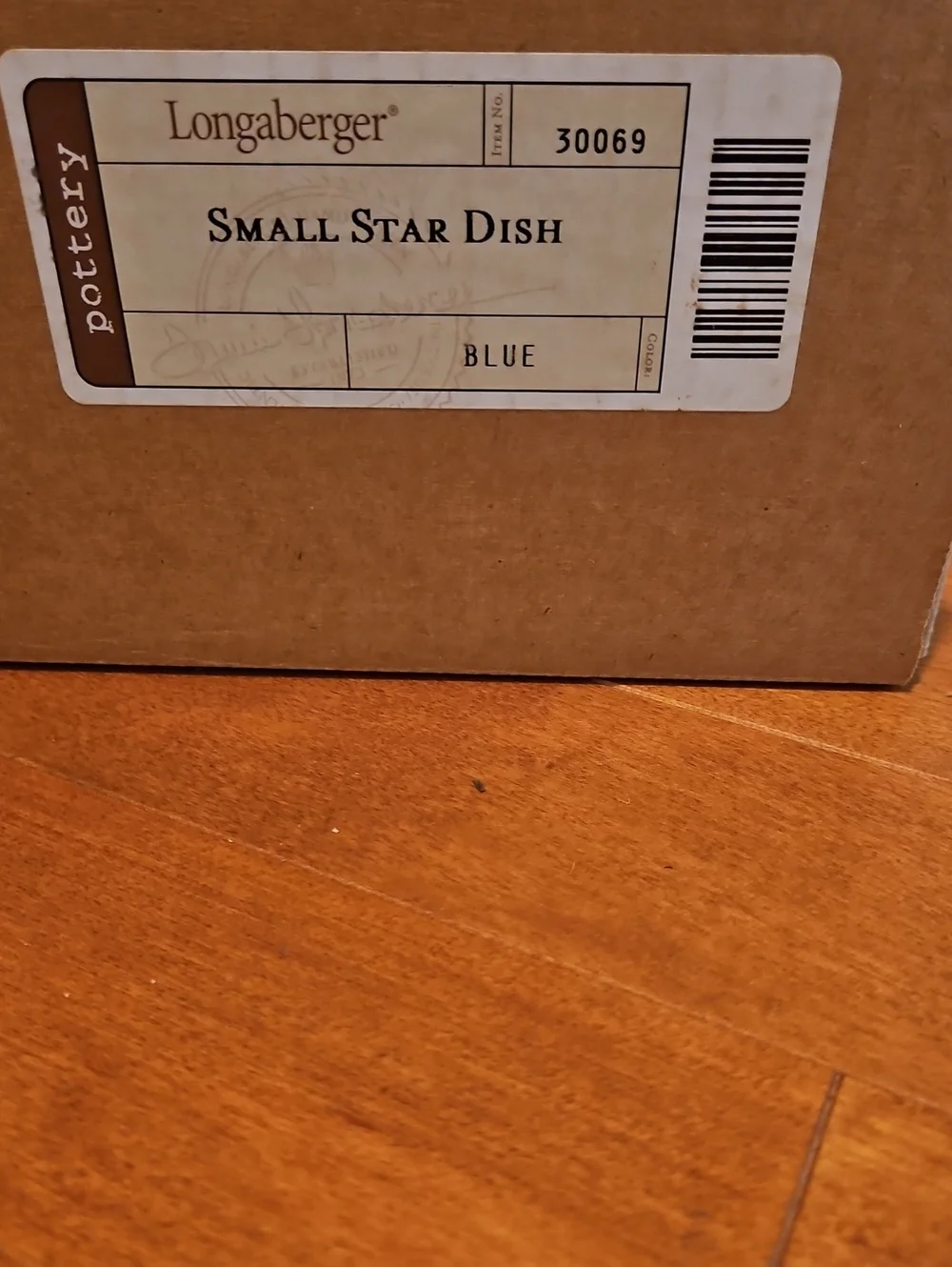 NIB Longaberger Small Star Dish with Blue Accents